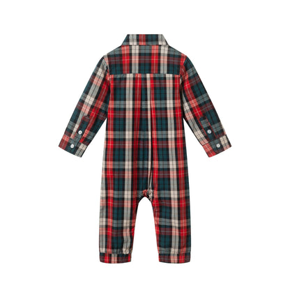 Infant Plaid Shirtall | Red