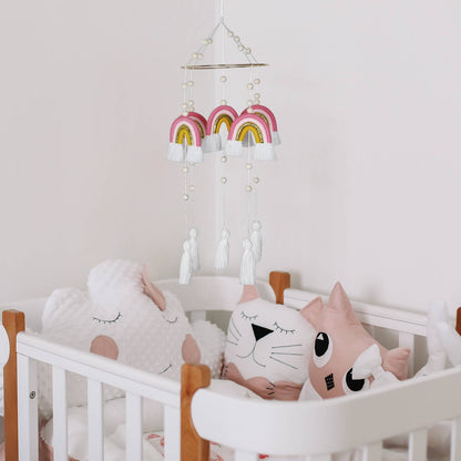 Handmade Rainbow Hanging Baby Crib Mobile For Nursery Room
