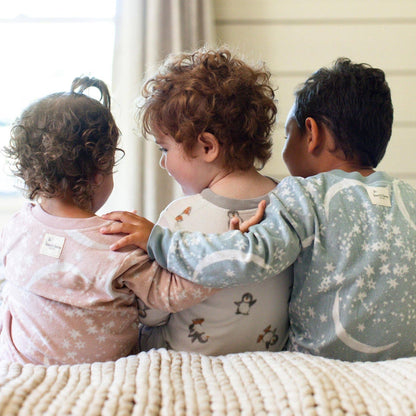 Celestial Moon polarbee™ Repreve® Fleece Pajamas - Organic Rose