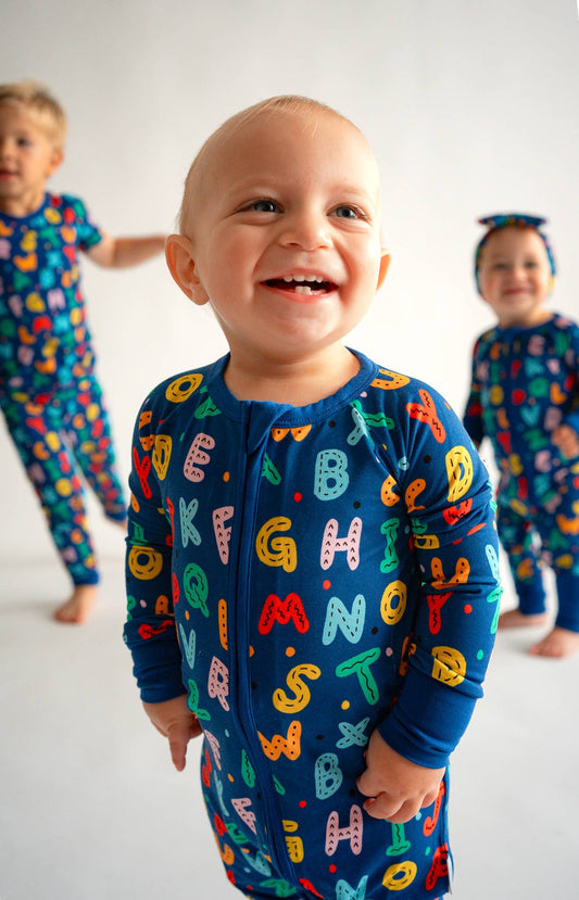 Back to School Alphabet Zippy Bamboo Pajamas