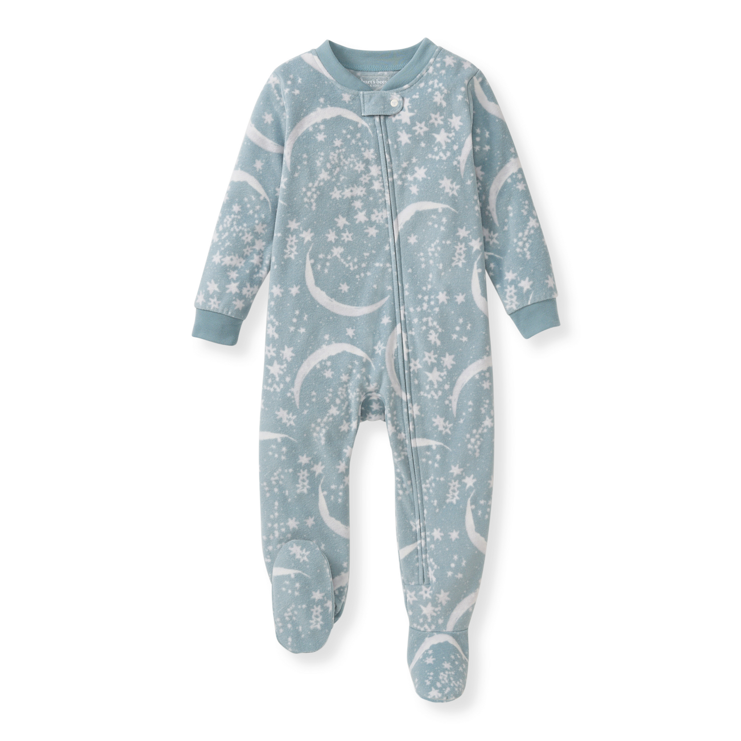 Celestial Moon polarbee™ Repreve® Fleece Pajamas - Mountain Blue