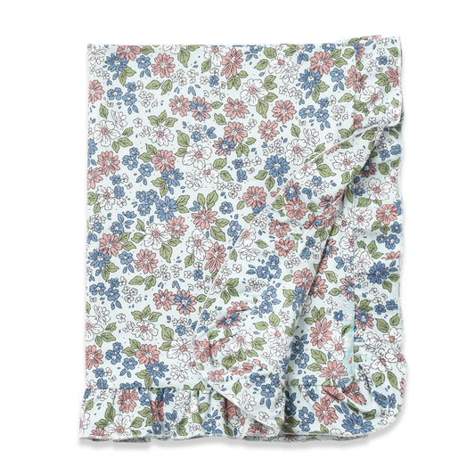 Meadow Fields Bamboo Baby Stroller Blanket