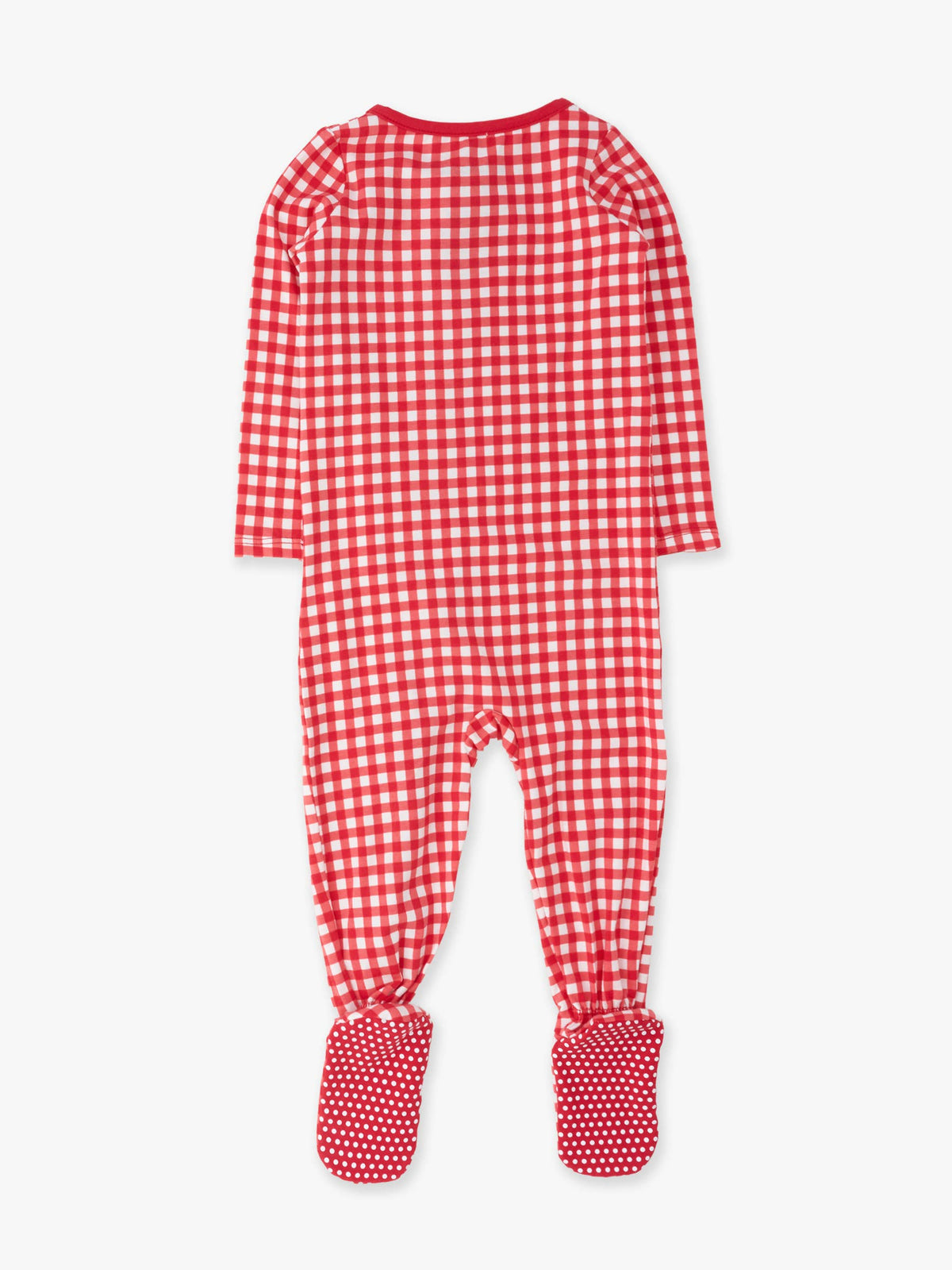 SoftSnooze™ Baby Cotton Modal Red & White Gingham Footed One Piece Pajama