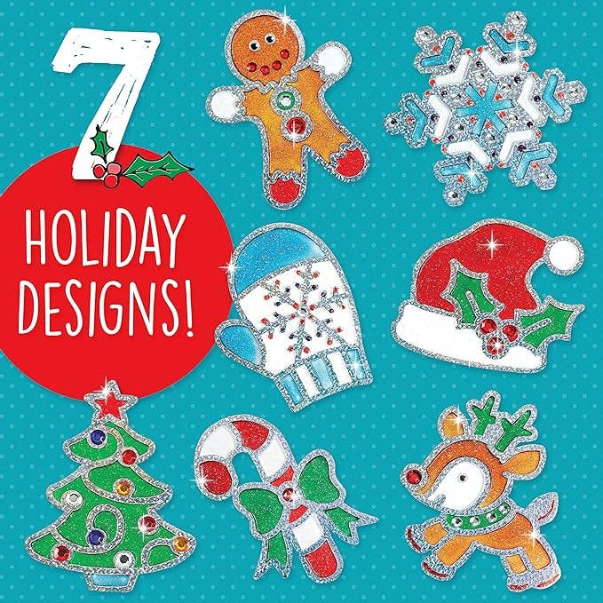 Holiday Easy Sparkle Window Art DIY Craft Kit for Kids