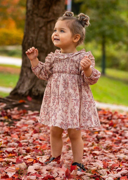 Autumn Floral Long Sleeve Dress