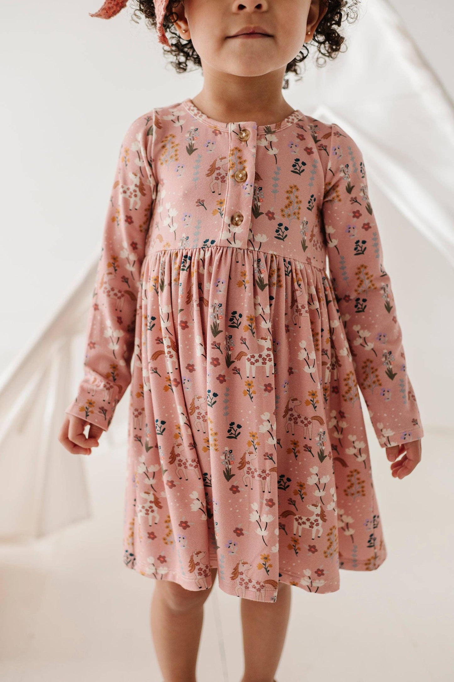 Long Sleeve Bamboo Henley Dress