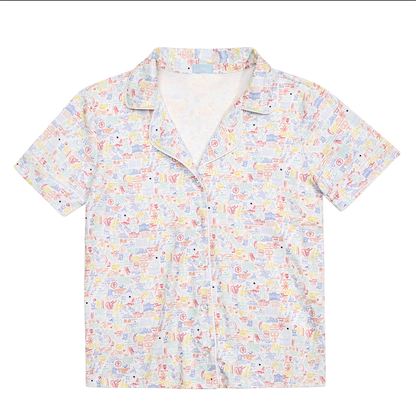Rhode Island Women’s Button Front Short Pajama Set