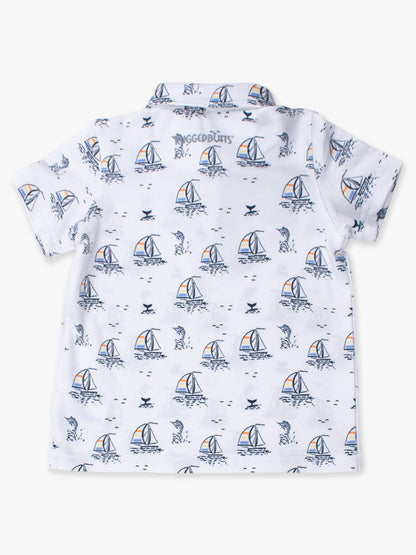 Sailing the Seas Knit Short Sleeve Performance Polo