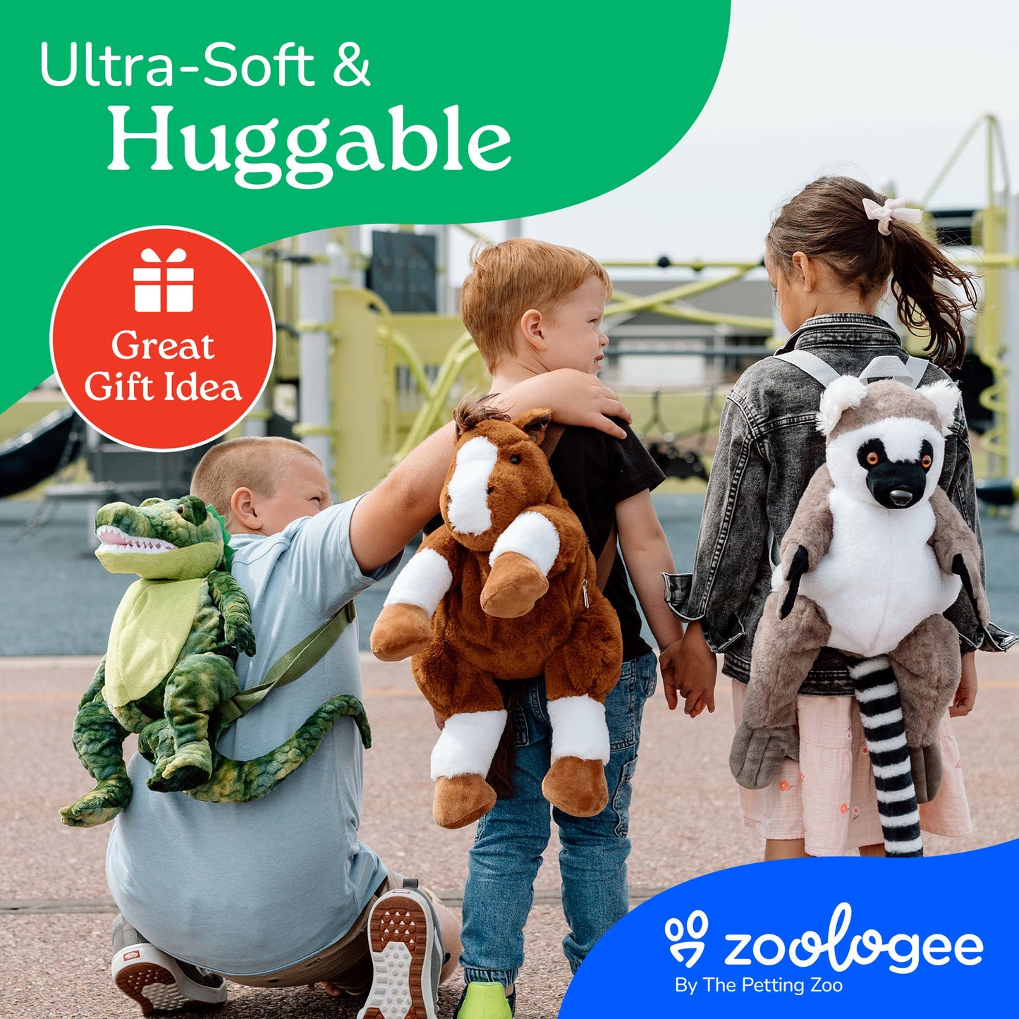Plush Animal Backpack Alligator 20" (50cm)