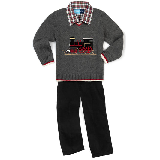 Toddler Train Sweater Set