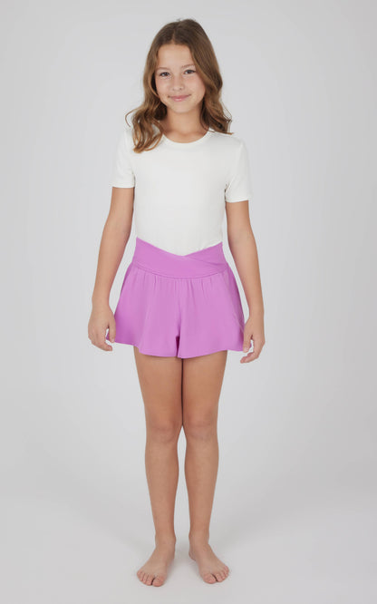 Girls Crossover Hybrid Short with Inner Pant