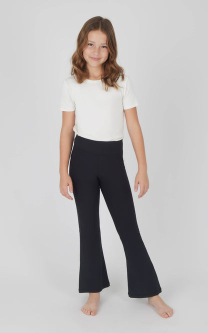 Girls Rib Everyday High Rise Flare Pants