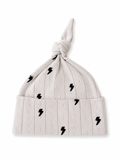 Lightning Bolts / Organic Pointelle Beanie