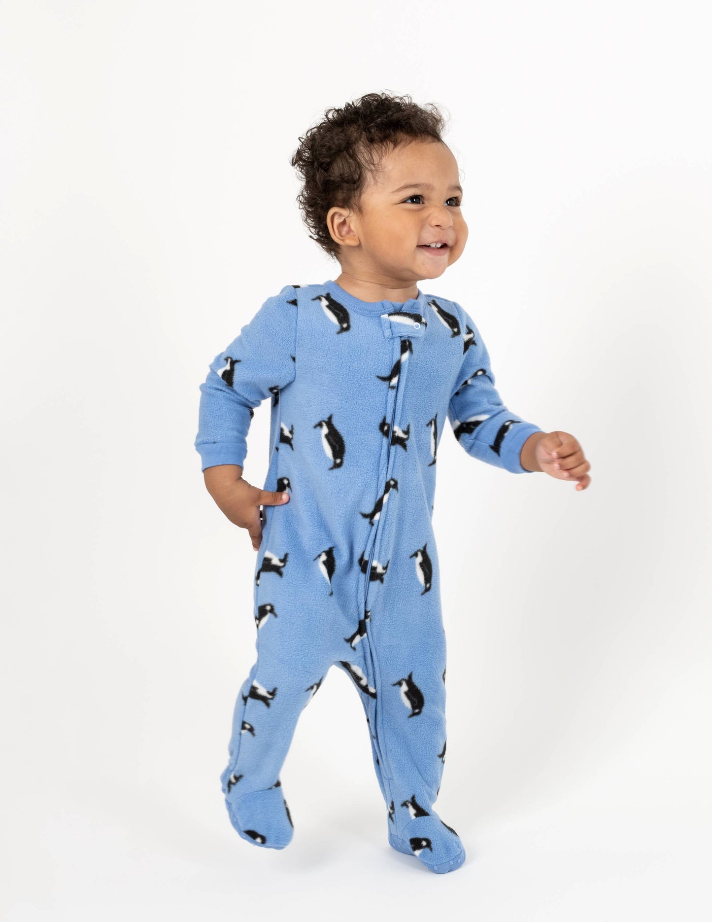 Kids Footed Fleece Pajama Penguin