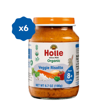 Holle Organic Baby Food Jar - Veggie Risotto - 6 Jars