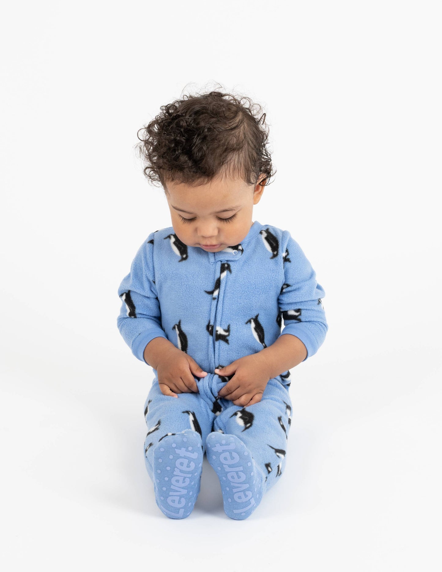 Kids Footed Fleece Pajama Penguin