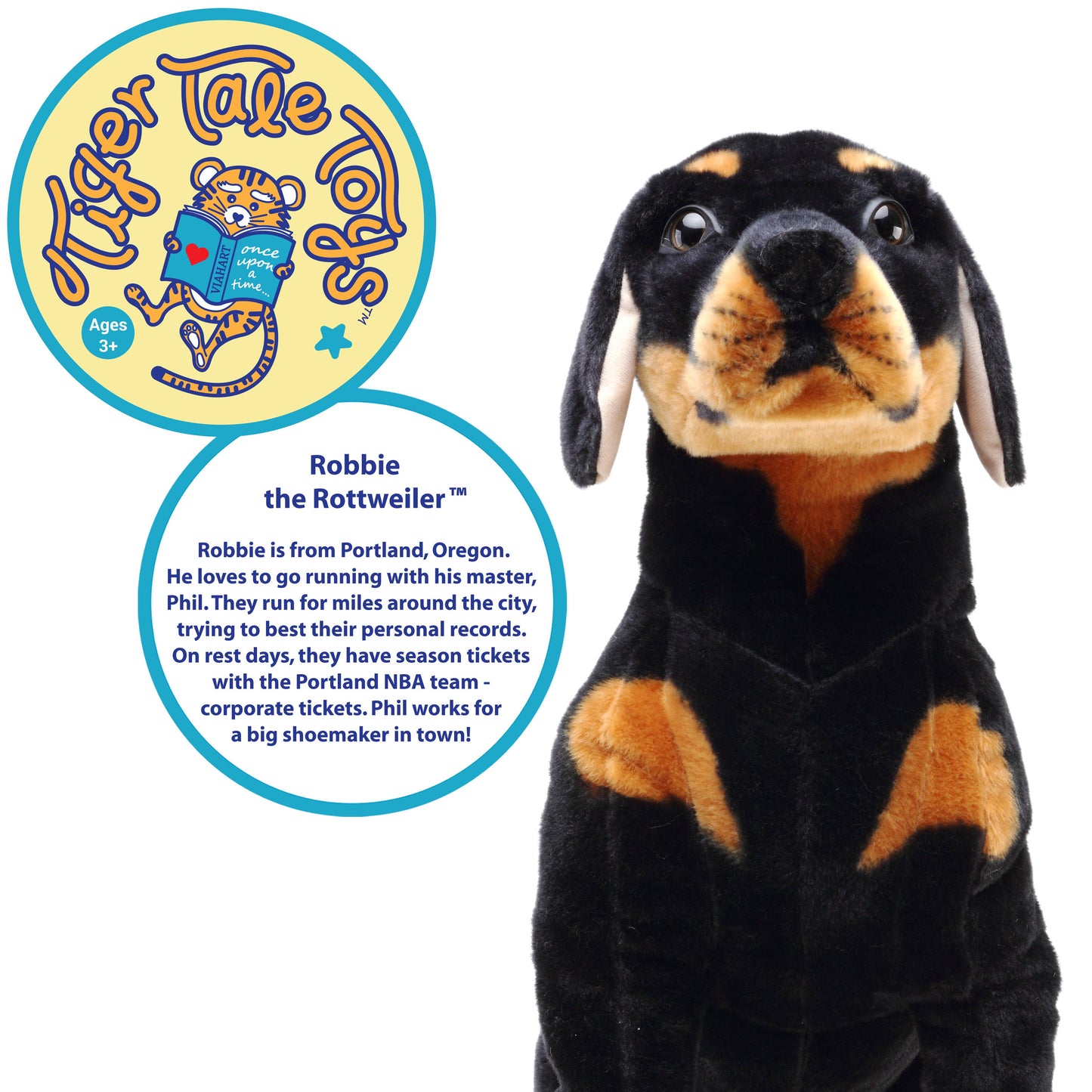 Robbie The Rottweiler | 27 Inch Stuffed Animal Plush