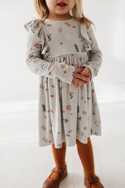 Long Sleeve Bamboo Ruffle Dress