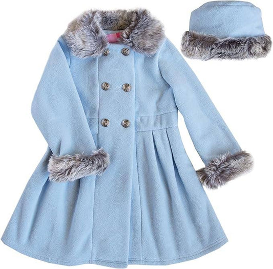 Fur Trim Coat + Hat