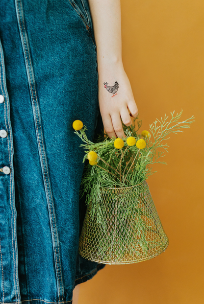 Chicken Tattoo Pair