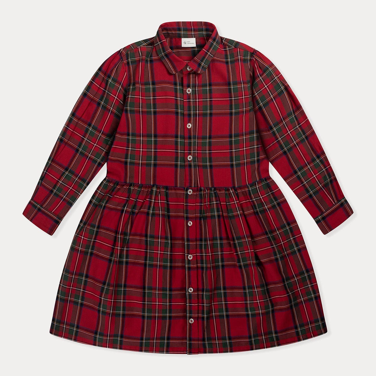 Girls Tartan Plaid Shirt Dress