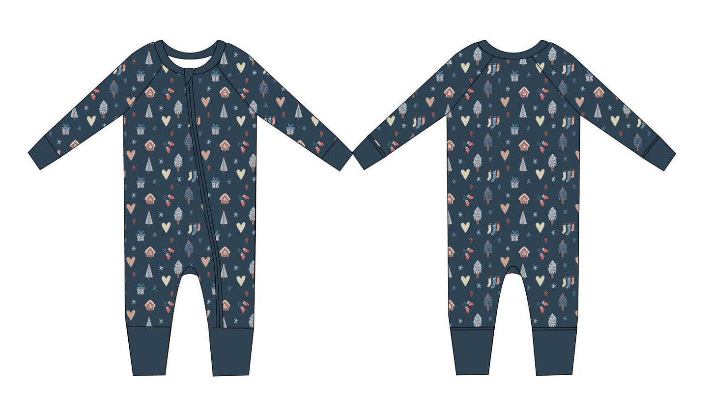 Christmas Bamboo Pajama (Zippy)