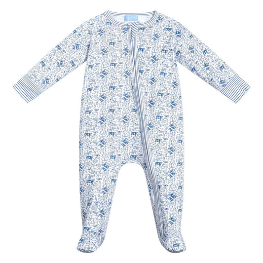 Farm Zip Baby Onesie