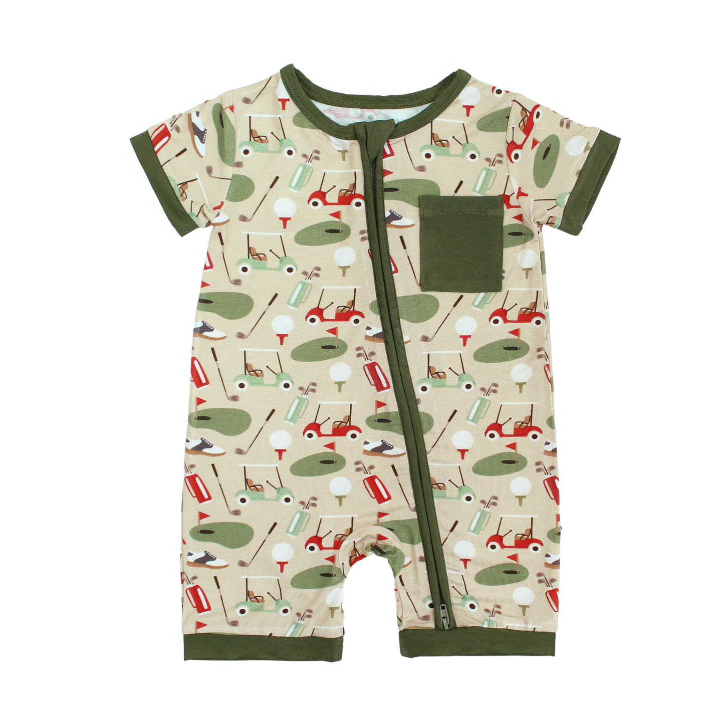 Tee Time Golf Bamboo Baby Shortie Romper