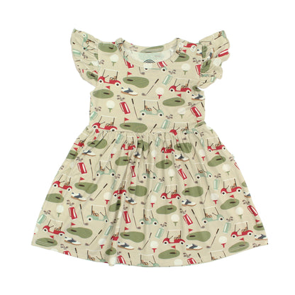 Tee Time Golf Short Sleeve Twirl Dress