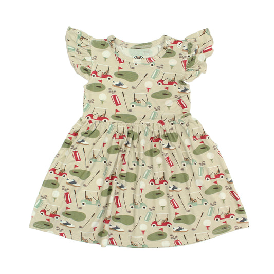 Tee Time Golf Short Sleeve Twirl Dress