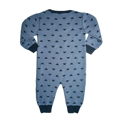 Pyramid Pattern Sweater Romper