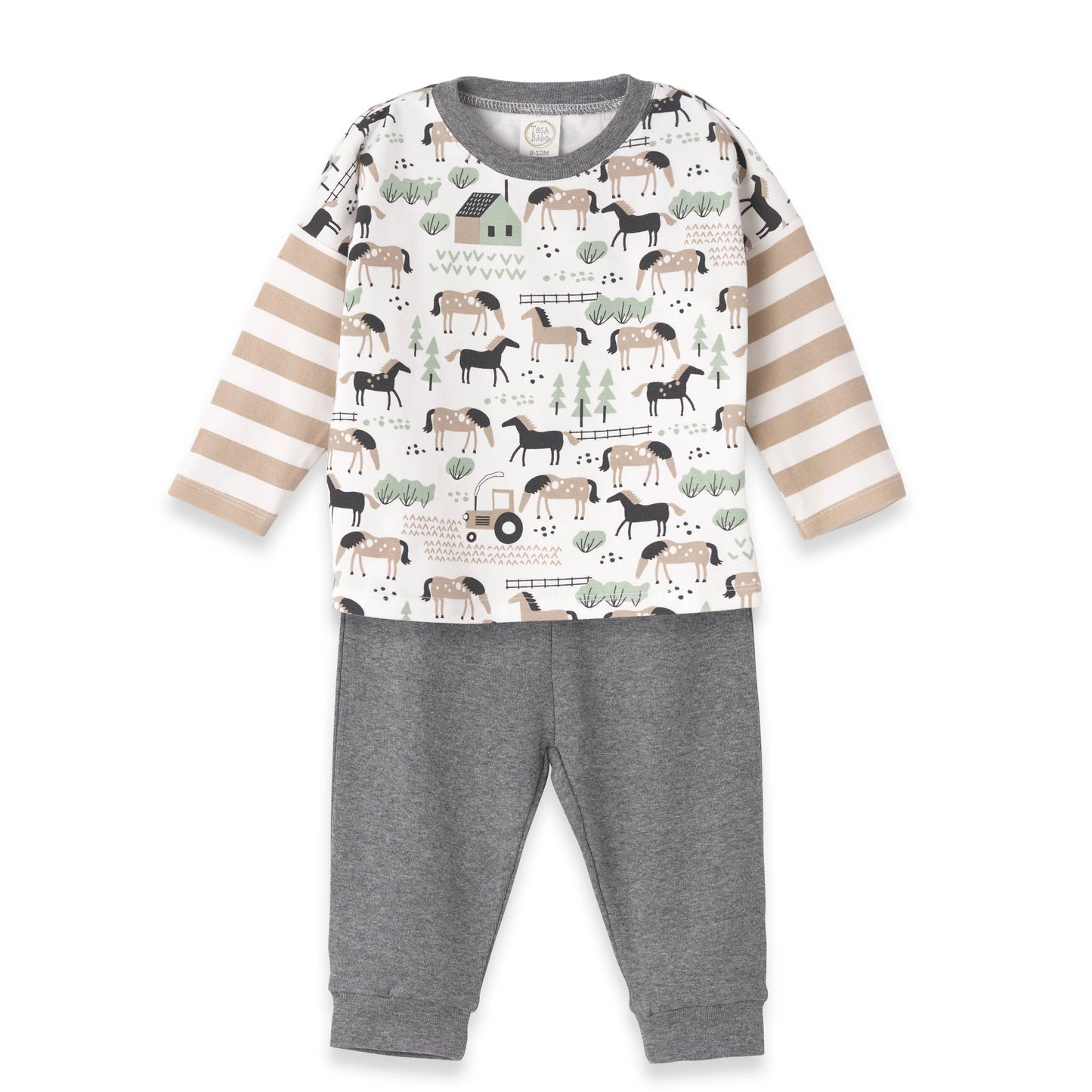 Baby Boy's Horses Bamboo Top & Pants