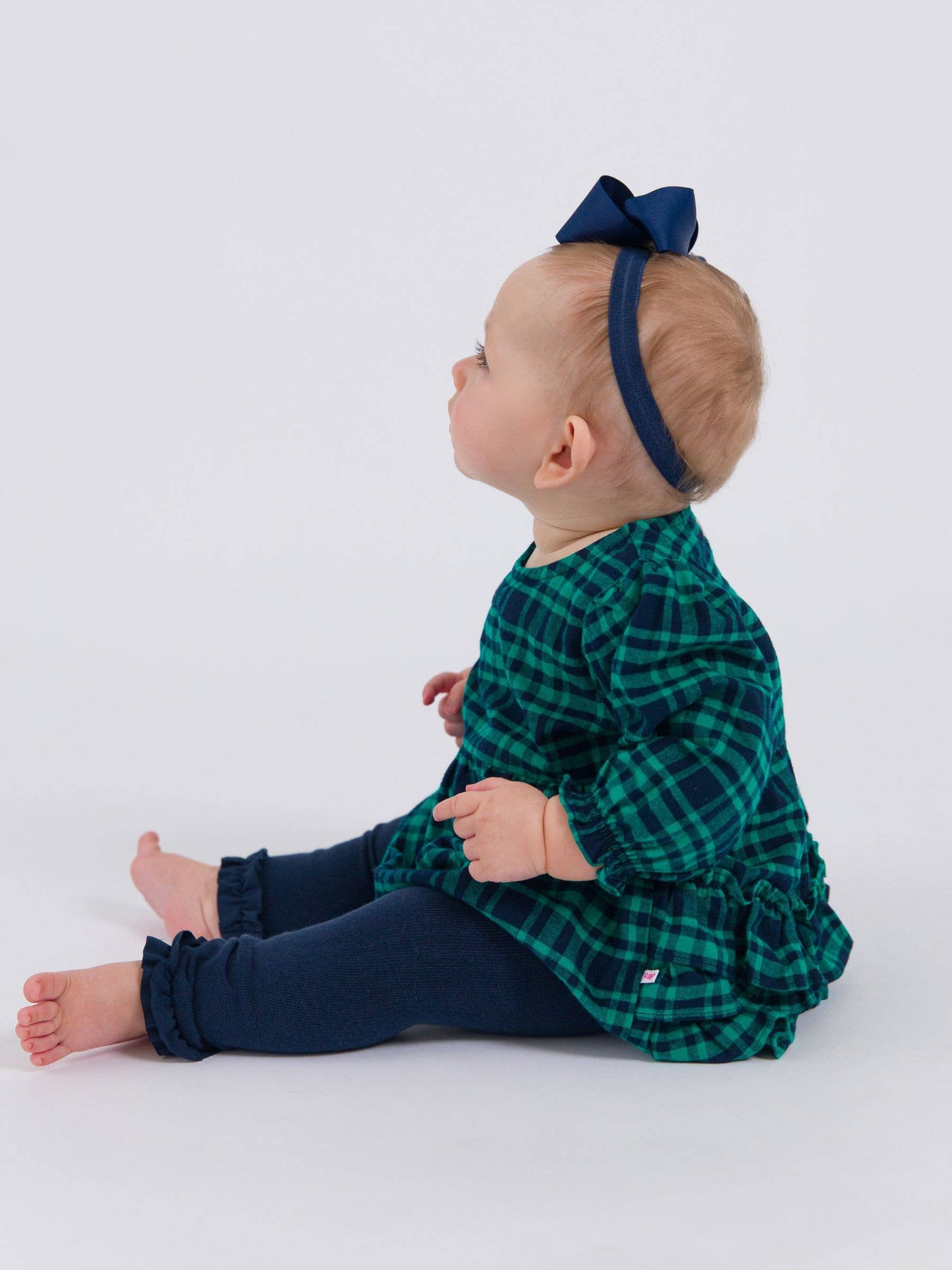 Hayden Plaid Woven Long Sleeve Bubble Romper