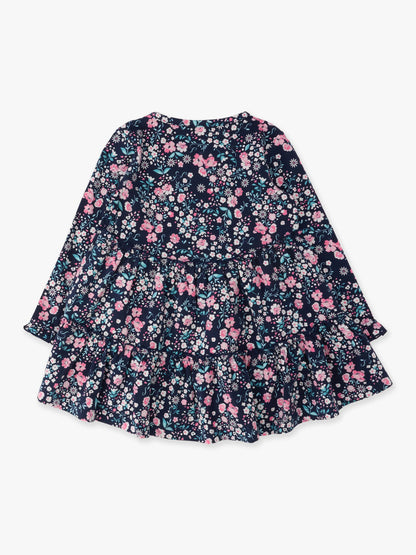 Girls Moonlit Meadow Knit Ruffle Tiered Tunic Top