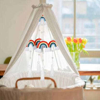 Handmade Rainbow Hanging Baby Crib Mobile For Nursery Room