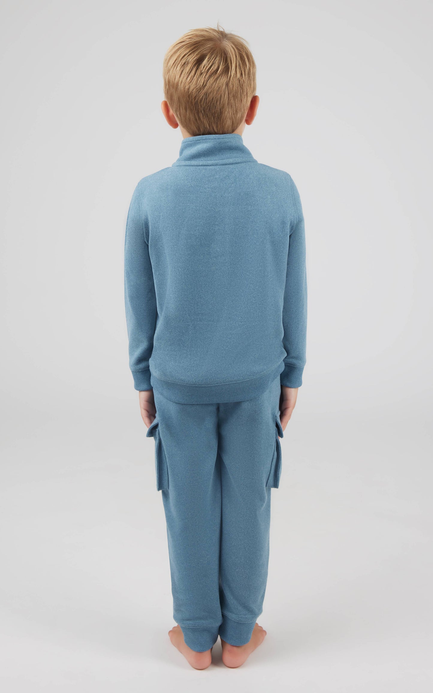 Toddler Boys Melange Fleece Half Zip and Jogger