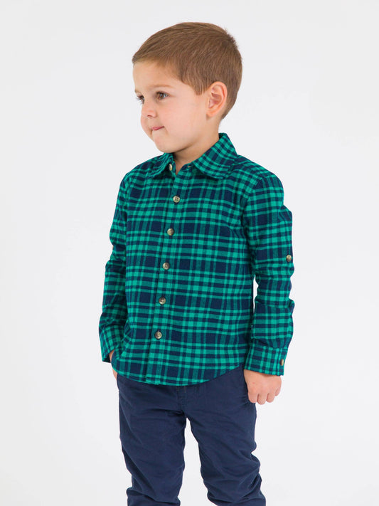 Hayden Plaid Long Sleeve Button Down Shirt