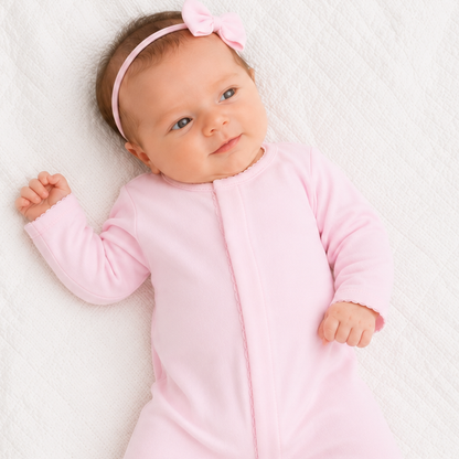 Essentials Solid Pink Footie