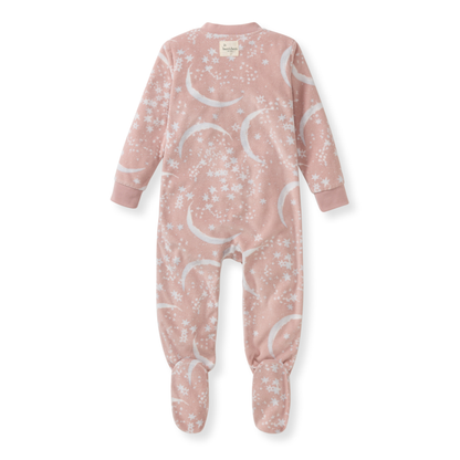 Celestial Moon polarbee™ Repreve® Fleece Pajamas - Organic Rose