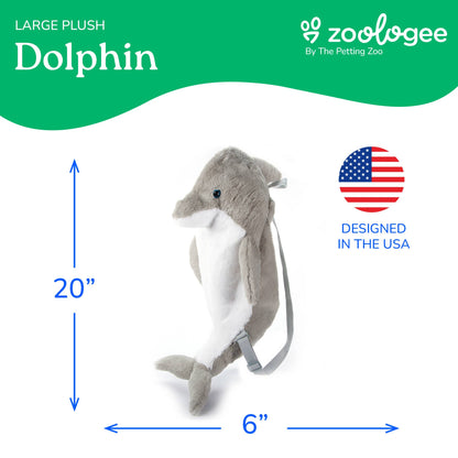 Dolphin 20"  Plush Animal Backpack