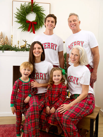 SoftSnooze™ Baby Bamboo Viscose Red Nicholas Plaid Convertible One Piece Footie Pajama