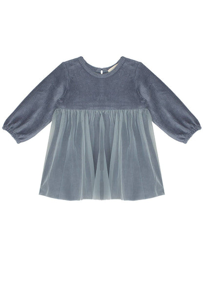 Skylar Blue Suede Dress