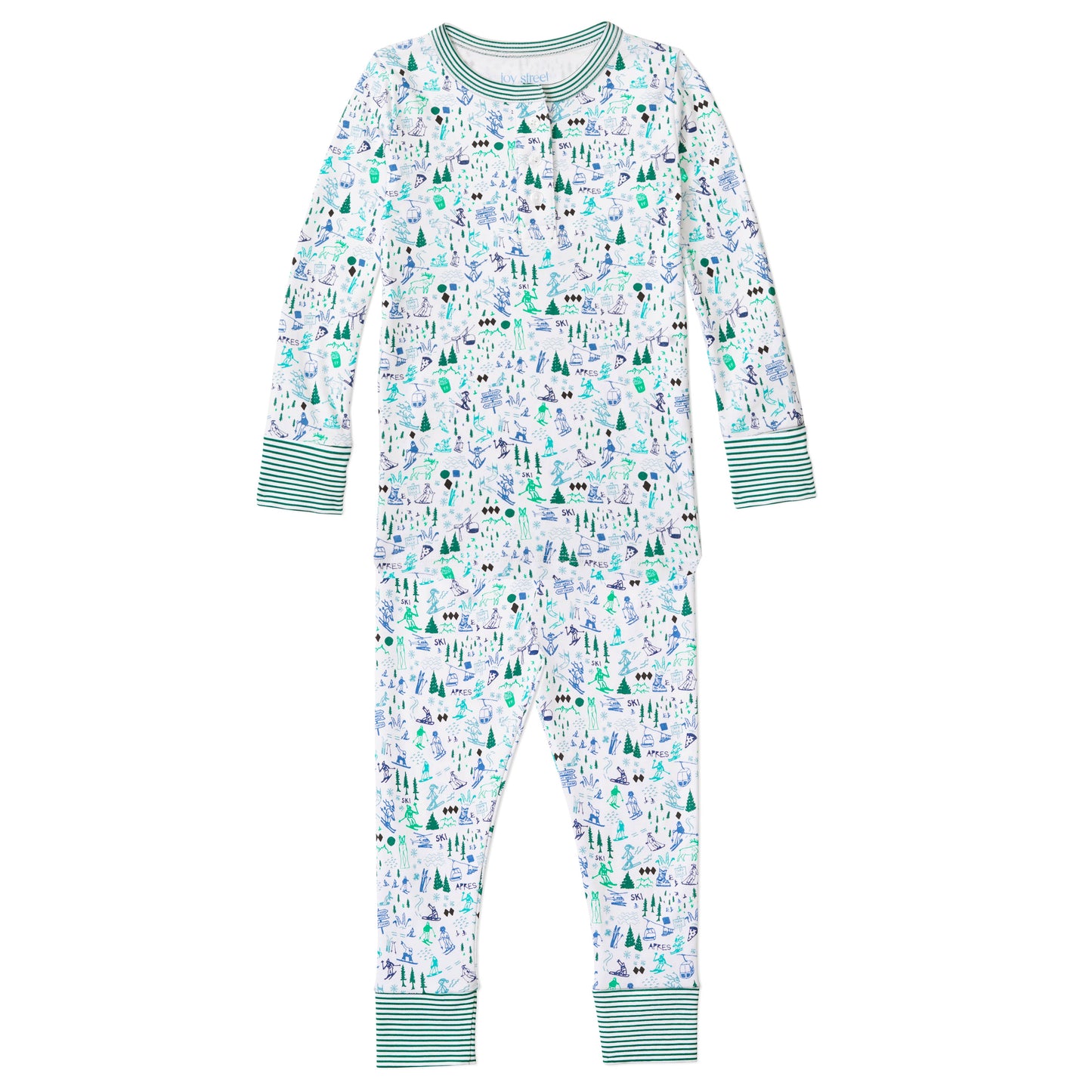 Après Ski Two Piece Kids Henley Pajamas