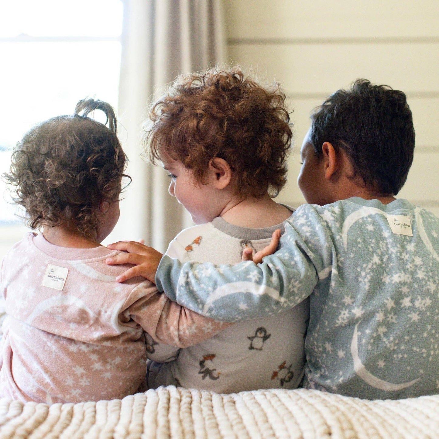 Celestial Moon polarbee™ Repreve® Fleece Pajamas - Mountain Blue