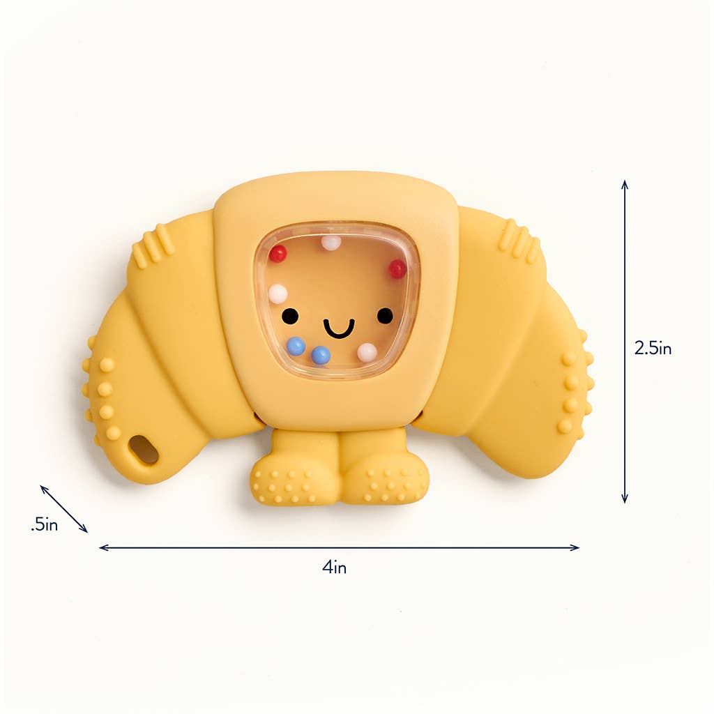 *NEW OPTION* Sweetie Shake Plus™ - Teething + Rattle Toy: Croissant