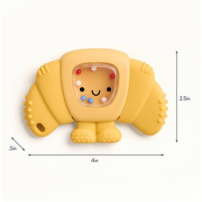 *NEW OPTION* Sweetie Shake Plus™ - Teething + Rattle Toy: Croissant