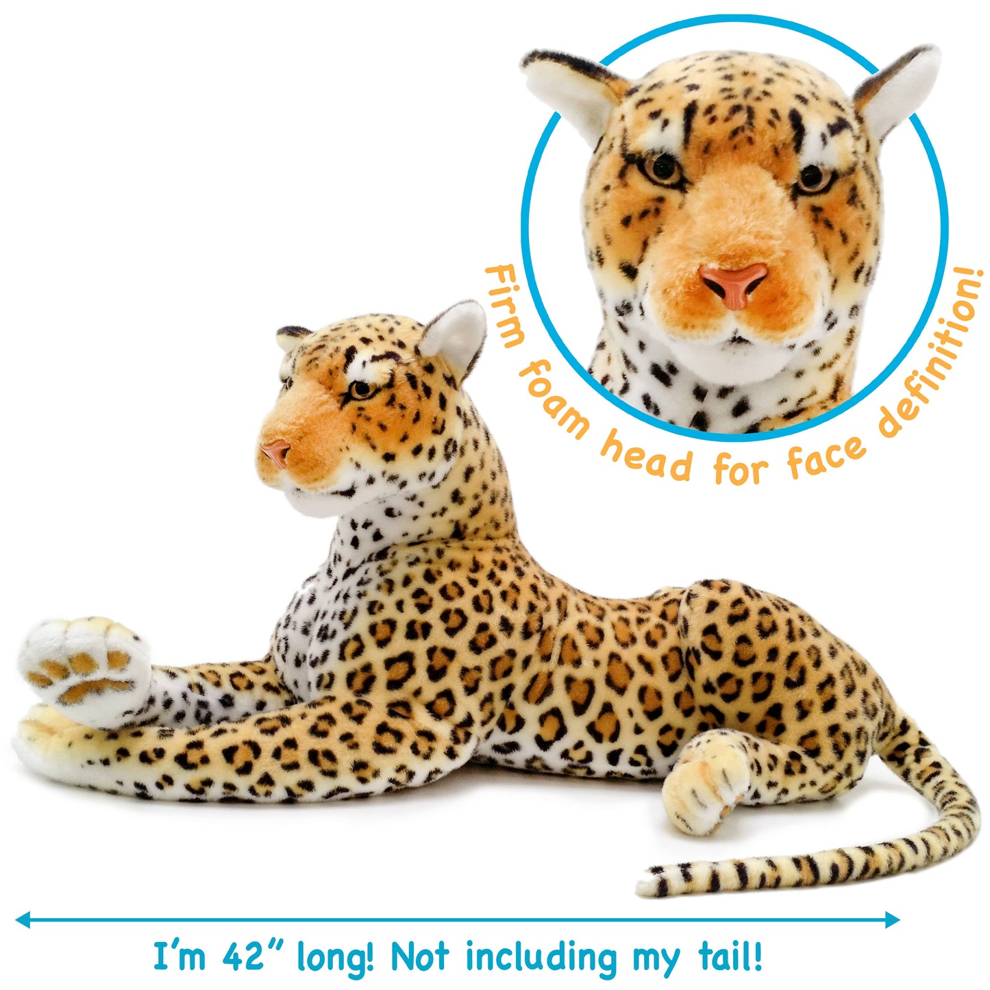 Lahari The Leopard | 42 Inch Stuffed Animal Plush