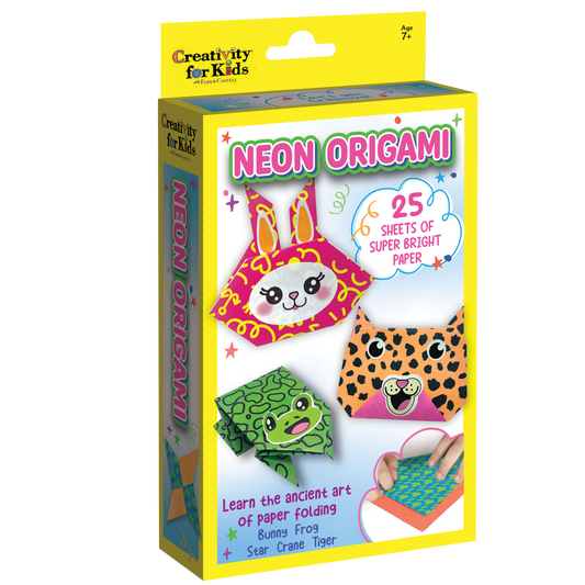 Neon Origami Mini Kit - DIY Craft for Kids