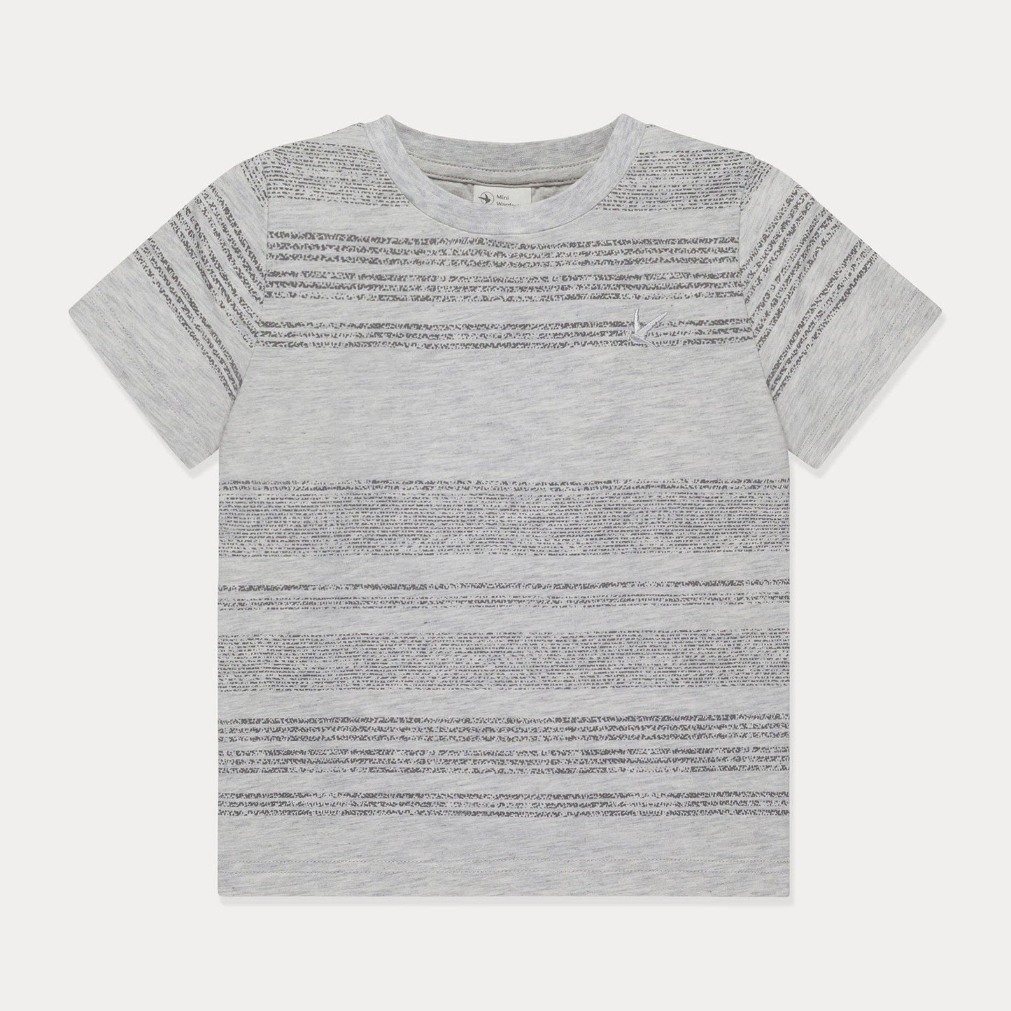 Cotton Striped Tee, Gray