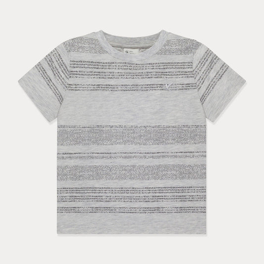 Cotton Striped Tee, Gray